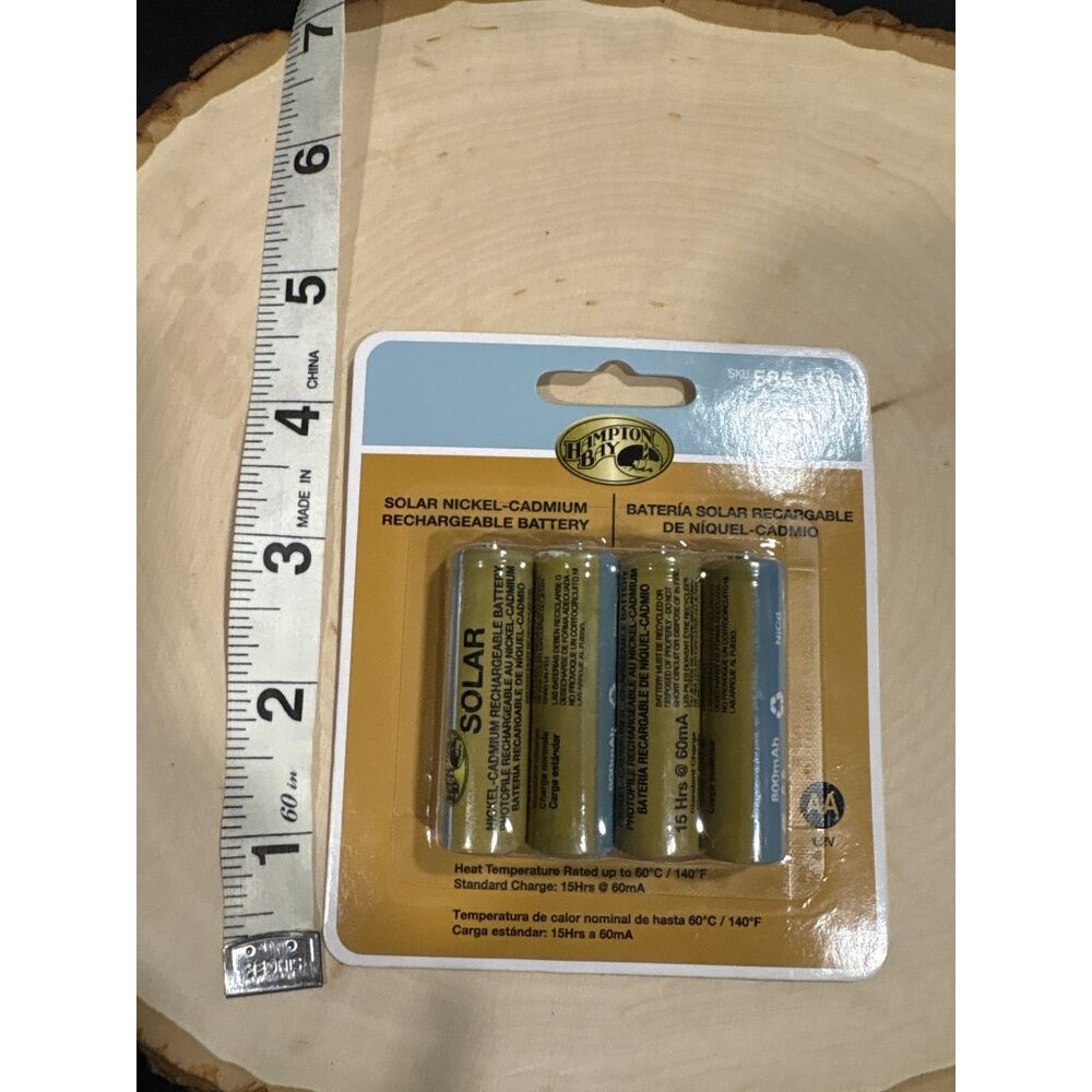 Hampton Bay AA Solar Rechargeable Nickel-Cadmium Batteries 800mAh 2 Packs - Picture 7 of 7
